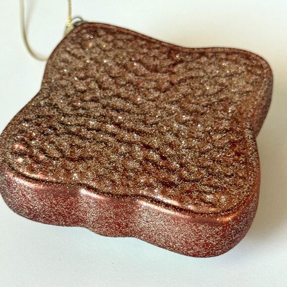 Christmas Holiday Ornament Glass Blown Old World vtg inspired avocado toast - Picture 9 of 13
